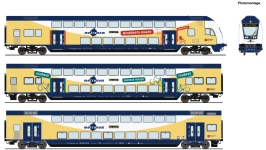 Roco 6210105 - H0 - 3-tlg. Set Doppelstockwagen, Metronom, Ep. VI - DC-Digital